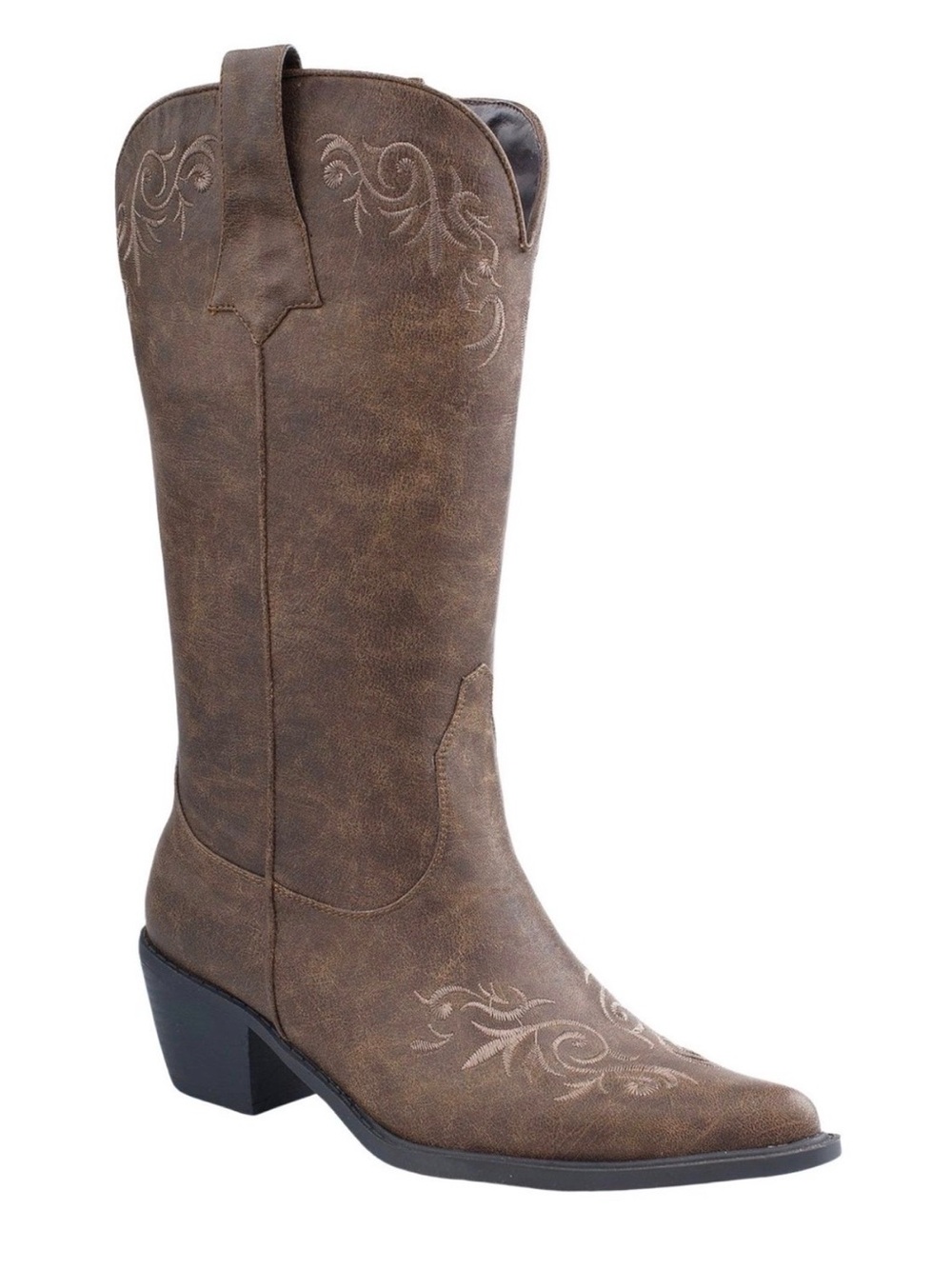 Roper Women's Embroidered Faux Leather Western Boot Snip Toe - Size 6.5